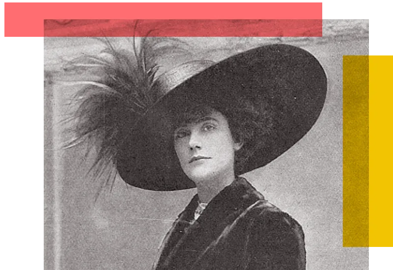 Fashionable woman in stylish hit